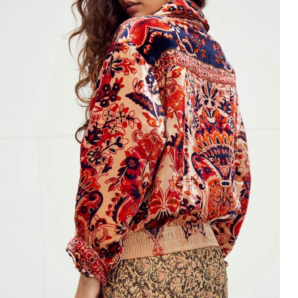 Free People Bailey Velvet Moto Jacket - Picture 3 of 7